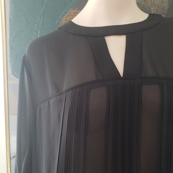 French Connection | Sheer Blouse with Pleated Detail - Picture 2 of 11